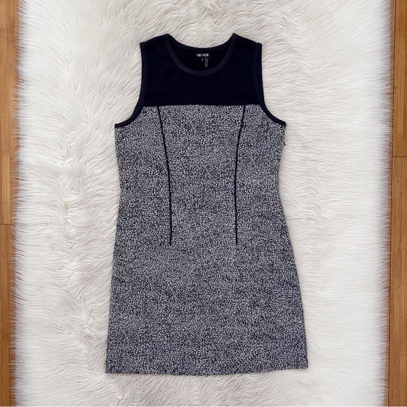 NIC+ZOE Dresses & Skirts - Nic + Zoe Black White Swirl Print Sleeveless Round Neck Professional Shift Dress